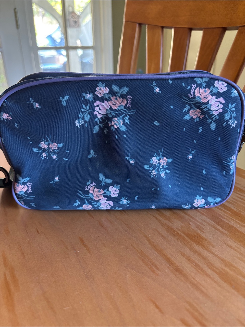 Coach Court Crossbody with Rose Bouquet Print - Picture 2 of 11